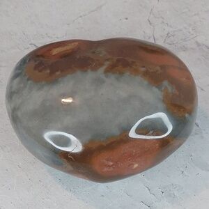 Puffy Polychrome Jasper Heart | Joy • Grounding • Creative Flow